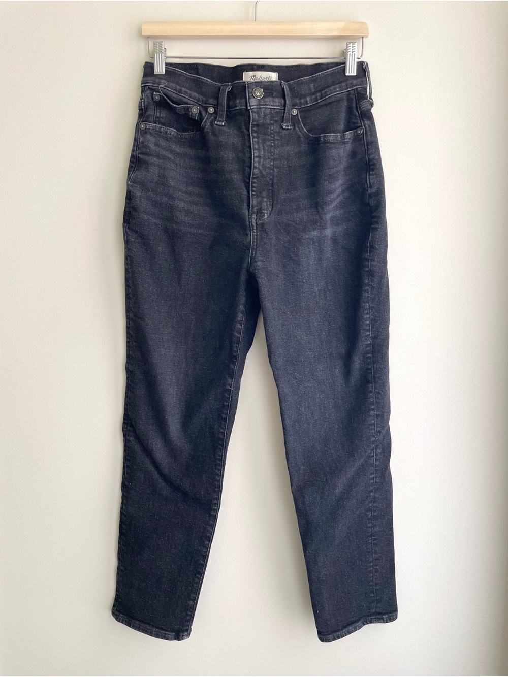 Madewell Black High Waist Tapered Leg The Mom Jean